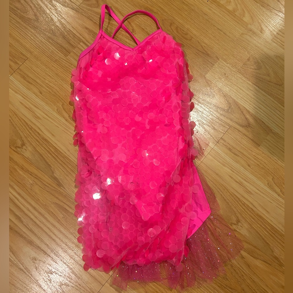 weissman pink showgirl dance costume size large child